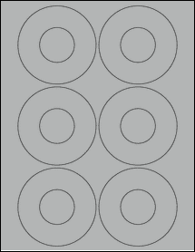 Sheet of 3.4375" Circle True Gray labels