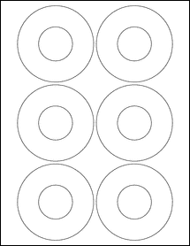 Sheet of 3.4375" Circle Removable White Matte labels