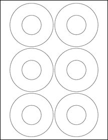 Sheet of 3.4375" Circle Standard White Matte labels