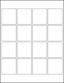 Sheet of 1.9375" x 2.0938"  labels