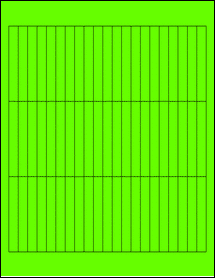 Sheet of 0.375" x 3" Fluorescent Green labels