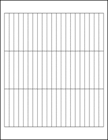 Sheet of 0.375" x 3" Standard White Matte labels