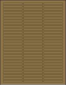 Sheet of 2.5" x 0.25" Brown Kraft labels