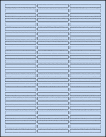 Sheet of 2.5" x 0.25" Pastel Blue labels