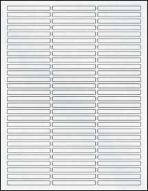 Sheet of 2.5" x 0.25" Clear Matte Inkjet labels