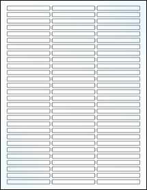 Sheet of 2.5" x 0.25" Clear Gloss Inkjet labels