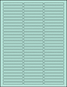 Sheet of 2.5" x 0.25" Pastel Green labels