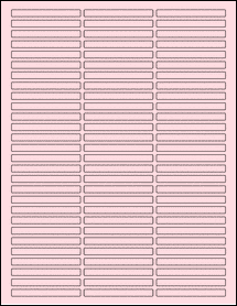 Sheet of 2.5" x 0.25" Pastel Pink labels