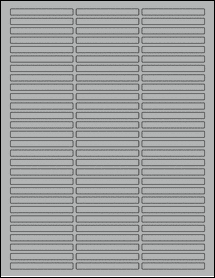 Sheet of 2.5" x 0.25" True Gray labels