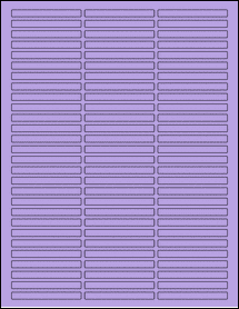 Sheet of 2.5" x 0.25" True Purple labels