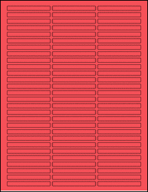 Sheet of 2.5" x 0.25" True Red labels