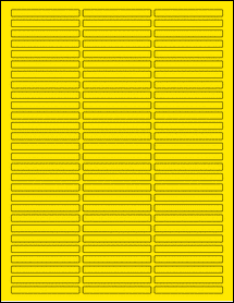 Sheet of 2.5" x 0.25" True Yellow labels