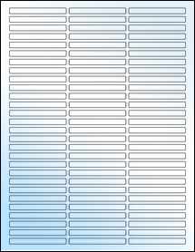 Sheet of 2.5" x 0.25" White Gloss Laser labels