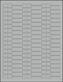 Sheet of 2.5" x 0.4375" True Gray labels