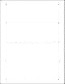 Sheet of 7" x 2.5" Standard White Matte labels