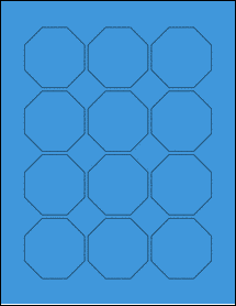 Sheet of 2.18" x 2.18" True Blue labels