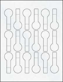 Sheet of 1.125" x 2.8125" Clear Matte Inkjet labels