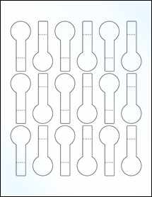 Sheet of 1.125" x 2.8125" Clear Gloss Inkjet labels