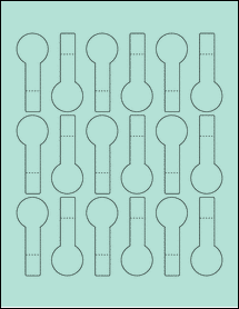 Sheet of 1.125" x 2.8125" Pastel Green labels