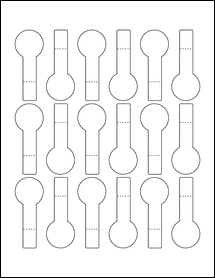 Sheet of 1.125" x 2.8125" Weatherproof Polyester Laser labels