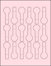 Sheet of 1.125" x 2.8125" Pastel Pink labels