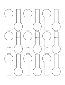 Sheet of 1.125" x 2.8125" 100% Recycled White labels