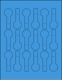 Sheet of 1.125" x 2.8125" True Blue labels