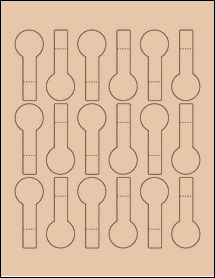 Sheet of 1.125" x 2.8125" Light Tan labels