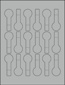 Sheet of 1.125" x 2.8125" True Gray labels