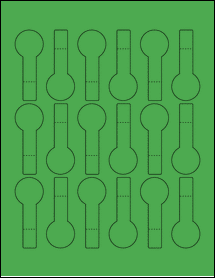 Sheet of 1.125" x 2.8125" True Green labels