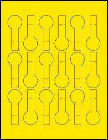 Sheet of 1.125" x 2.8125" True Yellow labels