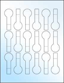 Sheet of 1.125" x 2.8125" White Gloss Inkjet labels