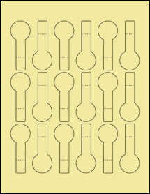 Sheet of 1.125" x 2.8125" Pastel Yellow labels