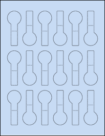 Sheet of 1.125" x 2.819" Pastel Blue labels