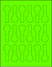 Sheet of 1.125" x 2.819" Fluorescent Green labels