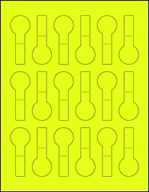 Sheet of 1.125" x 2.819" Fluorescent Yellow labels