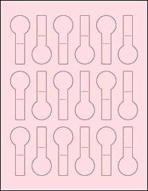 Sheet of 1.125" x 2.819" Pastel Pink labels