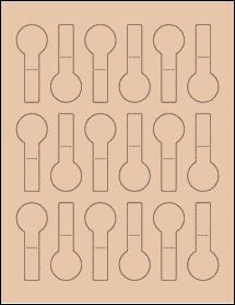 Sheet of 1.125" x 2.819" Light Tan labels