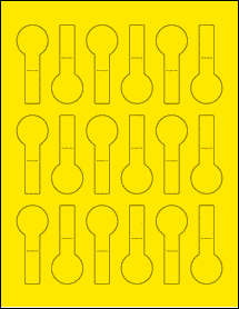 Sheet of 1.125" x 2.819" True Yellow labels