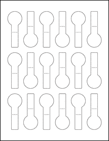 Sheet of 1.125" x 2.819" Weatherproof Gloss Inkjet labels