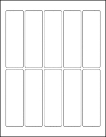 1.43" x 4.631" Blank Label Template - OL6230