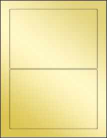 Sheet of 7" x 4.75" Gold Foil Laser labels