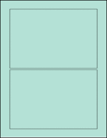 Sheet of 7" x 4.75" Pastel Green labels