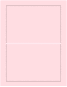 Sheet of 7" x 4.75" Pastel Pink labels