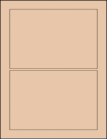 Sheet of 7" x 4.75" Light Tan labels