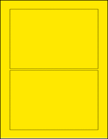 Sheet of 7" x 4.75" True Yellow labels