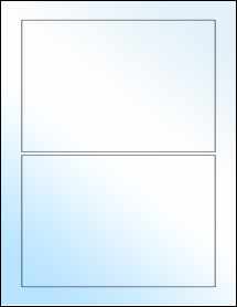 Sheet of 7" x 4.75" White Gloss Inkjet labels