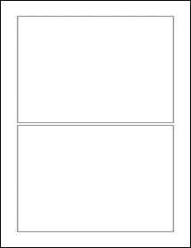 Sheet of 7" x 4.75" Removable White Matte labels