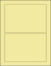 Sheet of 7" x 4.75" Pastel Yellow labels