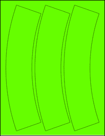 Sheet of 2.8745" x 10.2553" Fluorescent Green labels